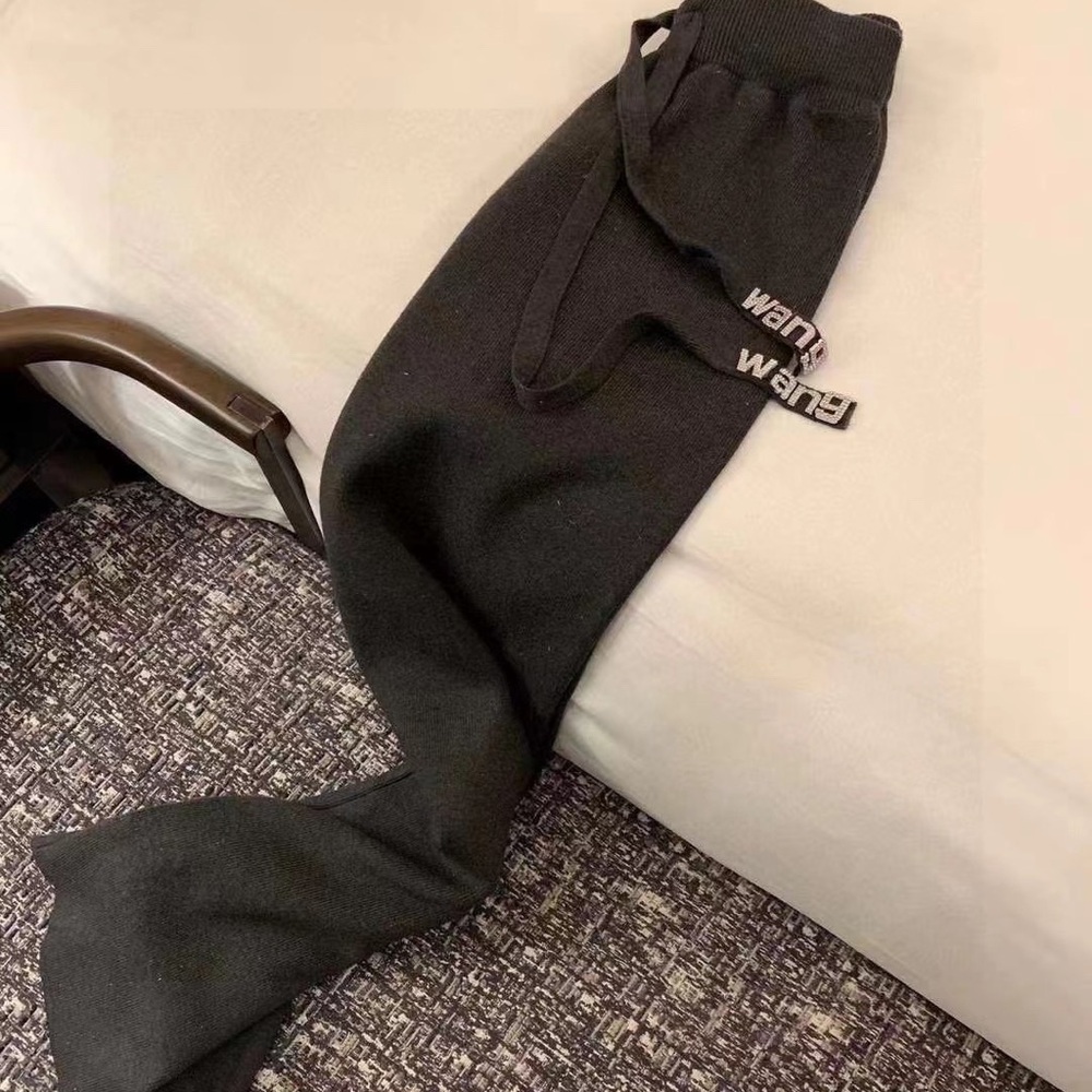 Black alexander Wang Logo Socks